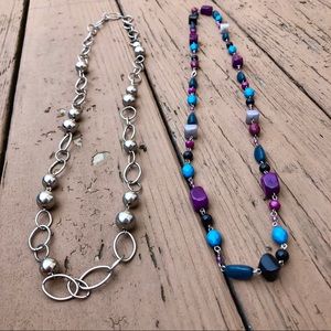 4/$25 | 2 PACK Long Fancy Necklaces Wedding Party